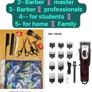 23 Pieces / 1 ROZIA Trimmer  Clippers Cordless,Scissors,Cape,Brush,Blade & More